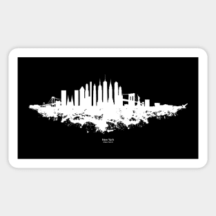 New York Skyline Watercolor Black and White Sticker